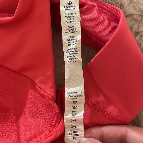 Fuschia lululemon tank top with strappy open back - Picture 3 of 3